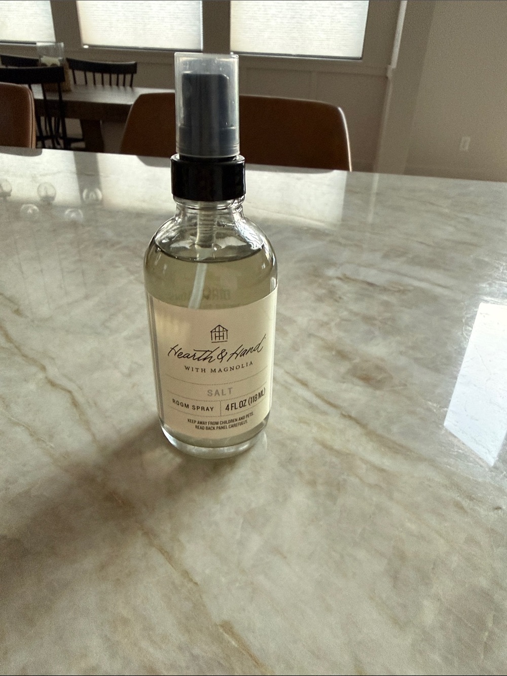 Hearth & Hand Salt Room Spray in Clear Bottle with Black Spray Top